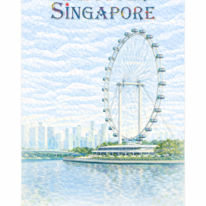 Singapore Flyer Fridge Magnet – Marina Bay Skyline Landmark Souvenir