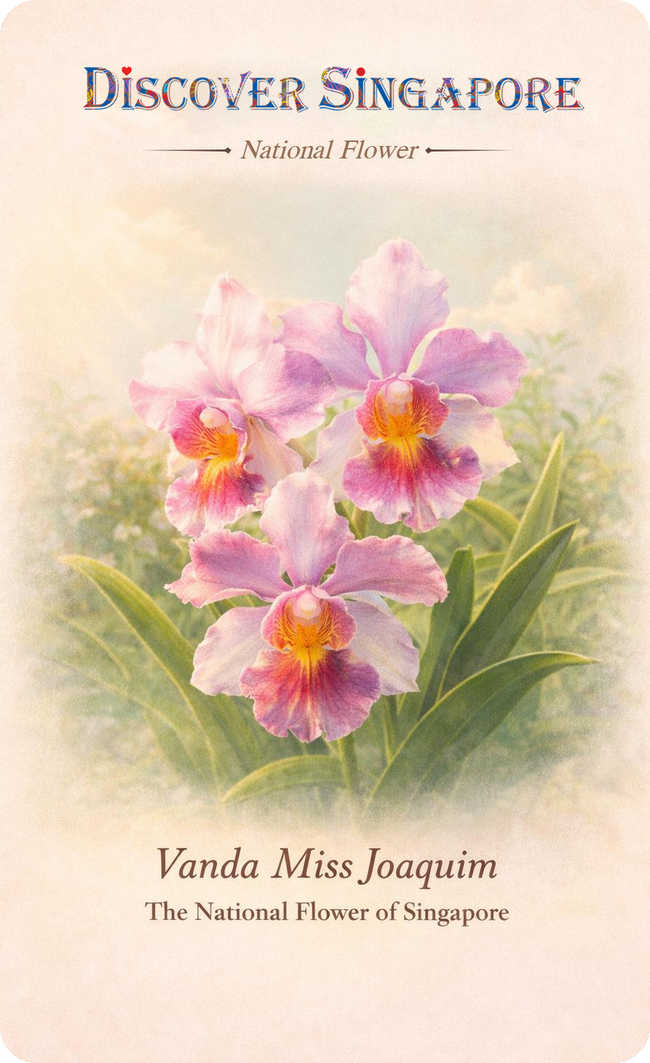 Vanda Miss Joaquim Orchid Fridge Magnet – Singapore National Flower Souvenir